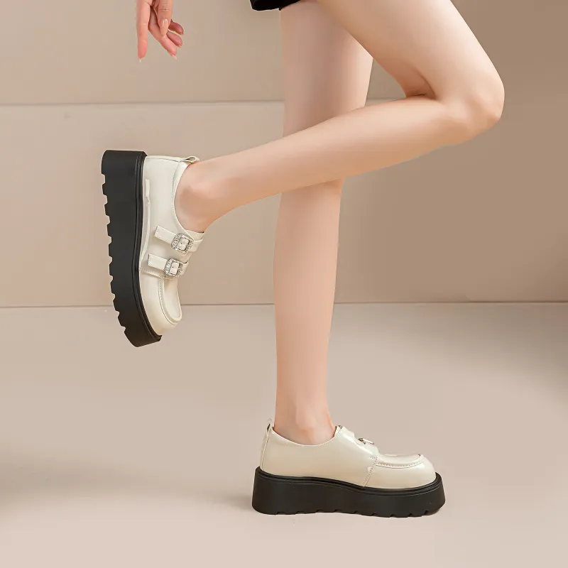 EXULL Q Loafers Women's Black/Beige-13