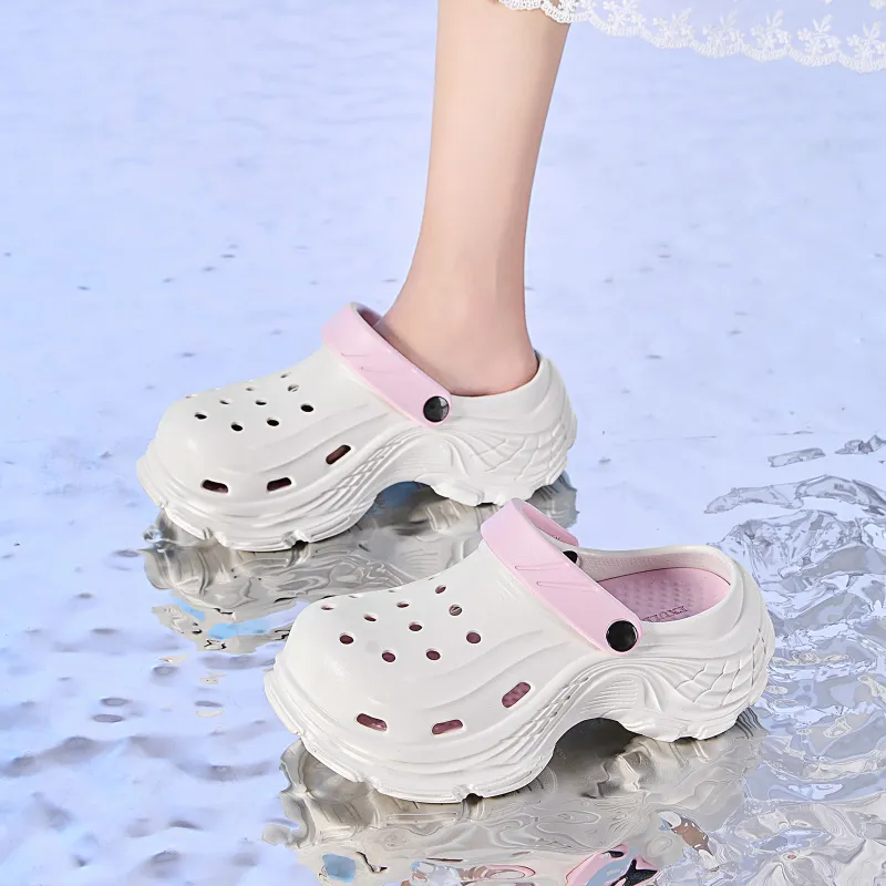 EXULL Q Clogs Women's White Pink-6
