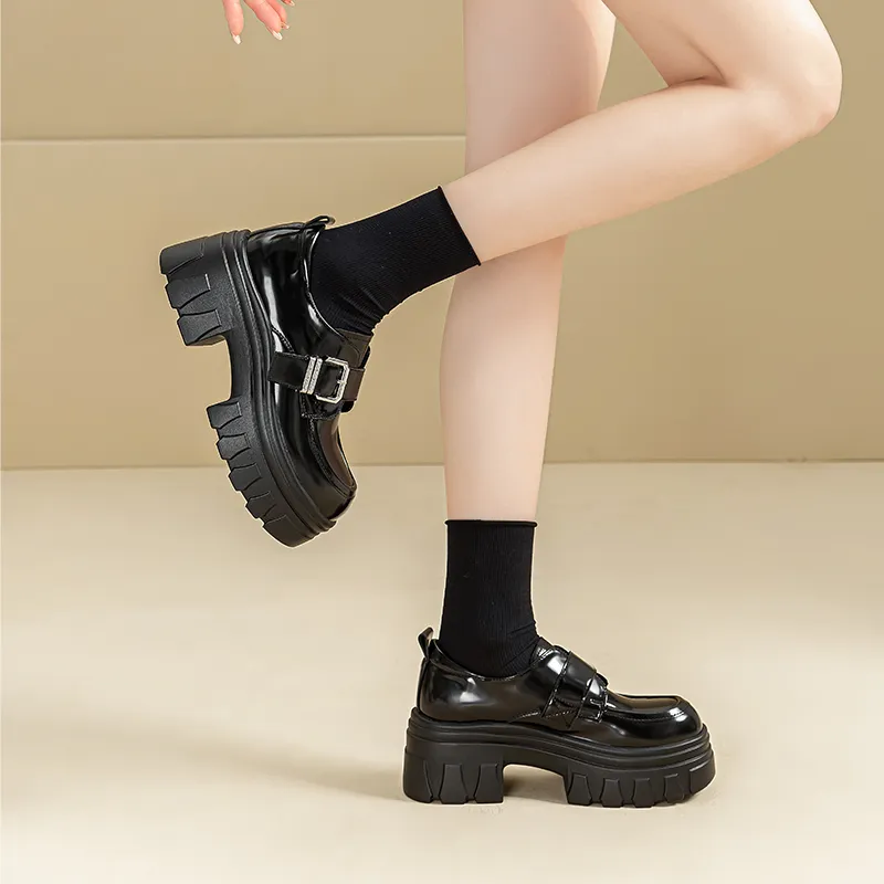 EXULL Q Loafers Women's Bright Black-7