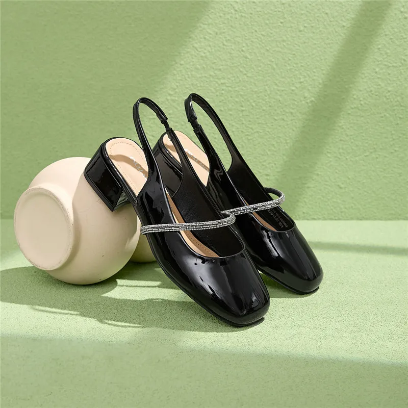 EXULL Q Block Heel High Heels 3.5CM Women's-10