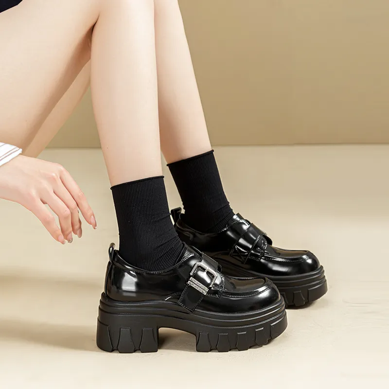 EXULL Q Loafers Women's Bright Black-6