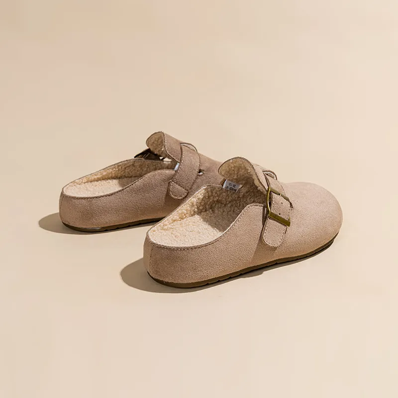 EXULL Q Wrap toe Slippers Women's Mocha-4