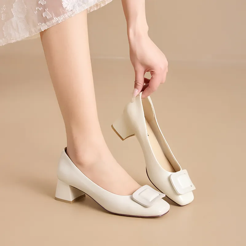 EXULL Q Chunky Heel High Heels 5CM Women's-5