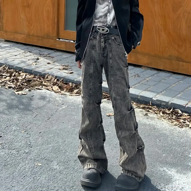 WELTER EXPERIMENT Jeans Unisex Black Gray Color-4