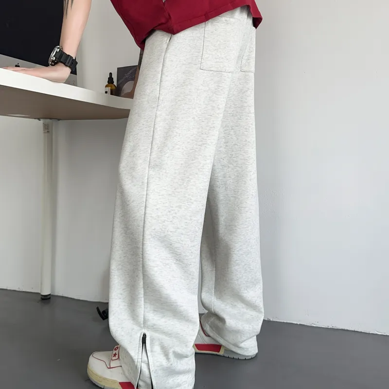 Magmode Casual Pants Unisex White Heather Gray-9