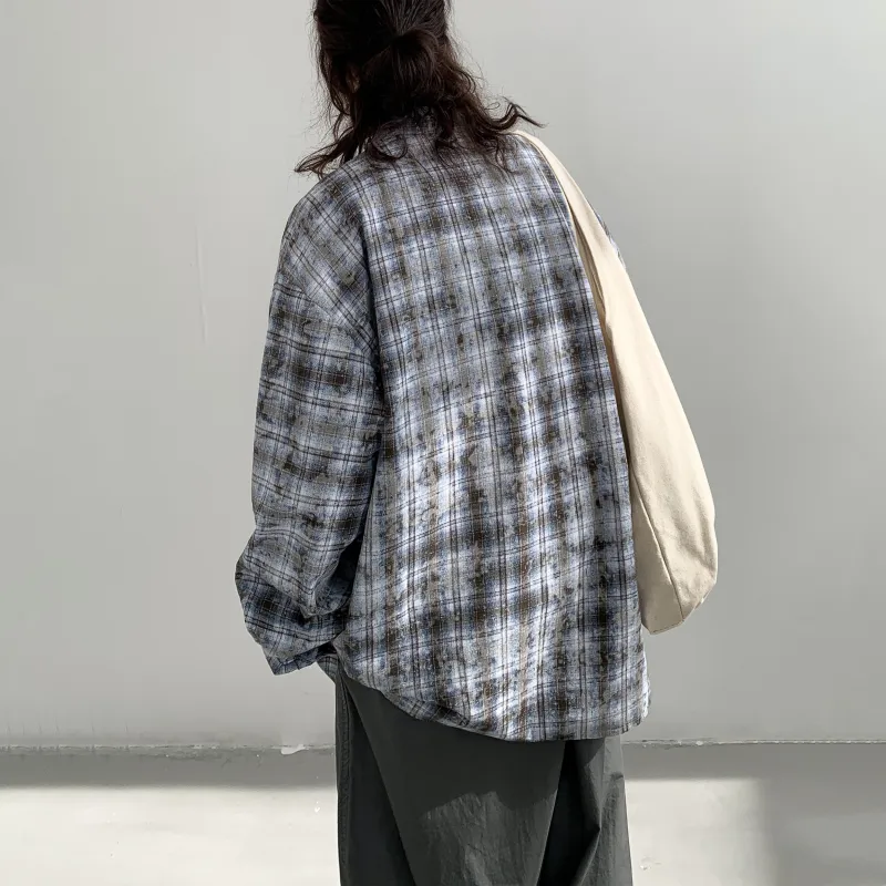 Magmode Shirt Unisex Blue Plaid Color-3