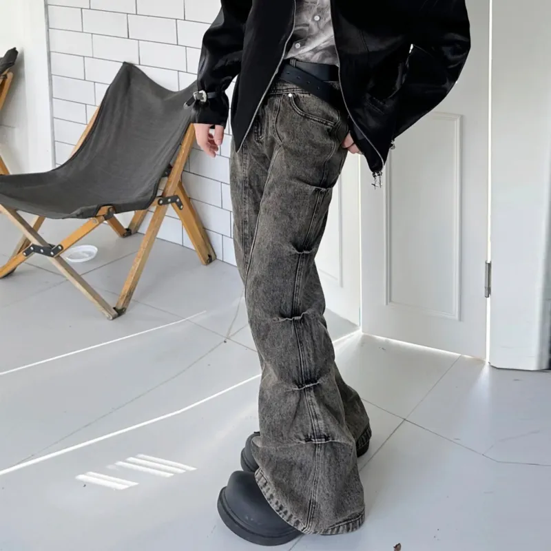 WELTER EXPERIMENT Jeans Unisex Black Gray Color-5