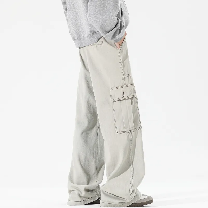 Magmode Casual Pants Unisex Apricot-4
