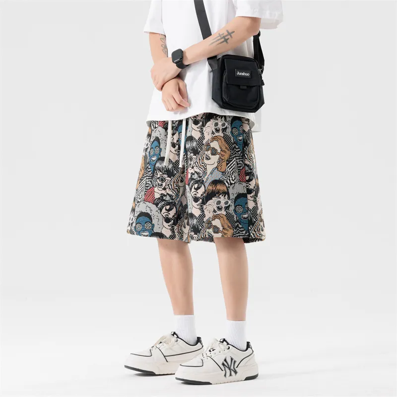 Magmode Casual Shorts Unisex Embroidery Figure-3