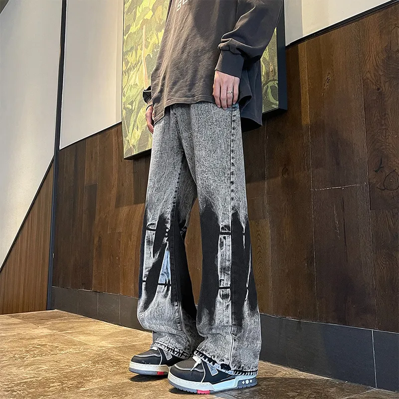WELTER EXPERIMENT Fashion Essentials Jeans Unisex Black Gray Classic Color Scheme-5