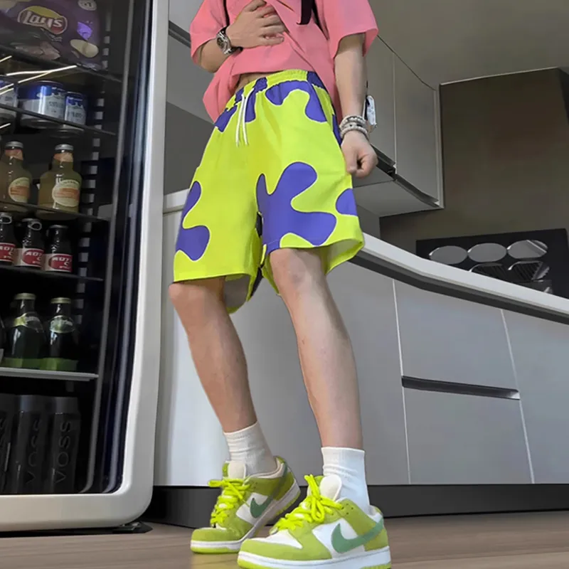 PAINT STAIN Casual Shorts Unisex-4