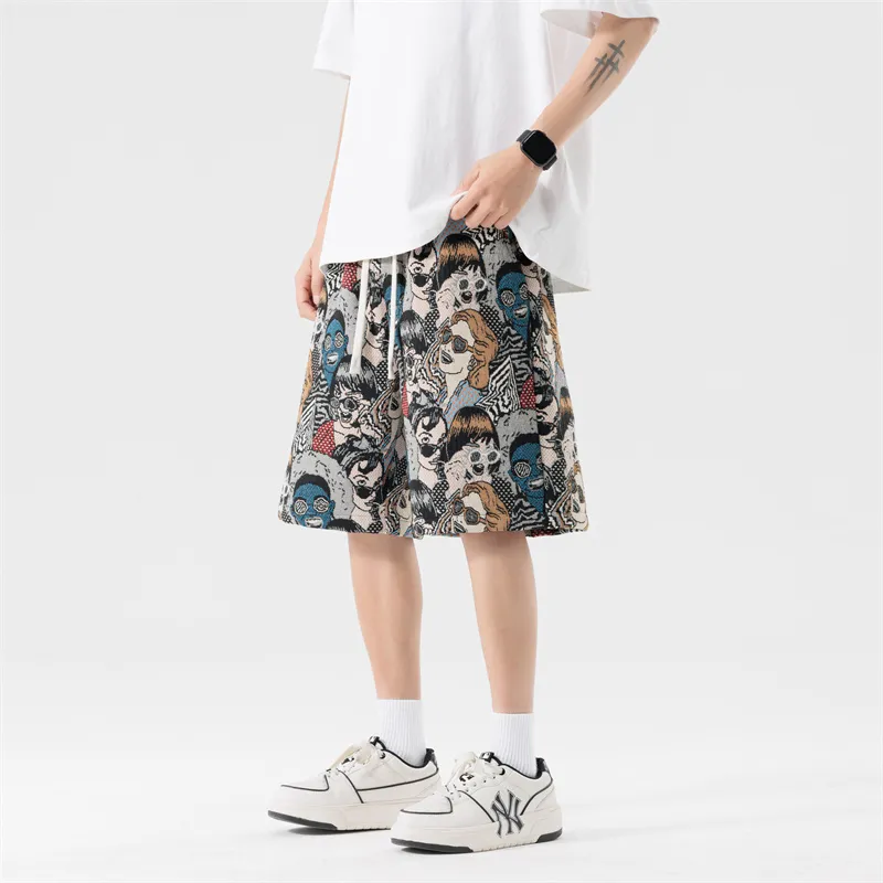 Magmode Casual Shorts Unisex Embroidery Figure-4