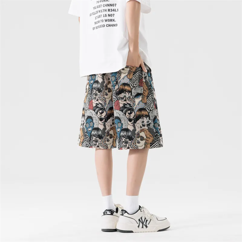 Magmode Casual Shorts Unisex Embroidery Figure-1
