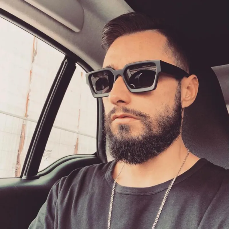 SHEEN KELLY Square Sunglasses Unisex-2