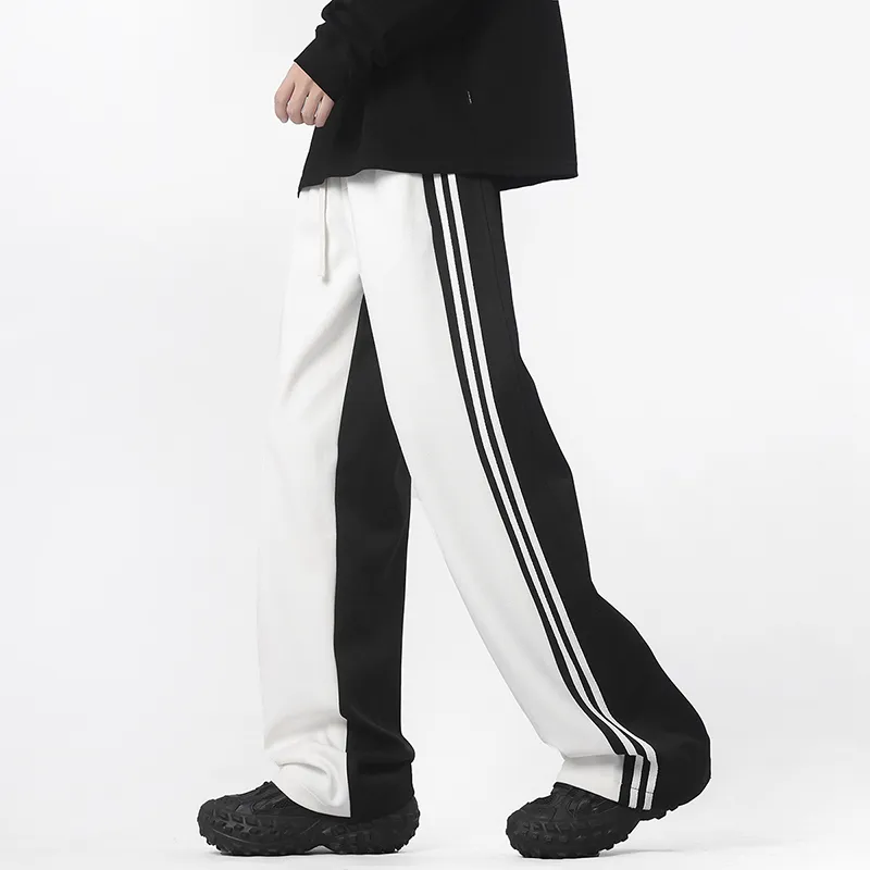 Mimx Homme Casual Pants Unisex Black White-5