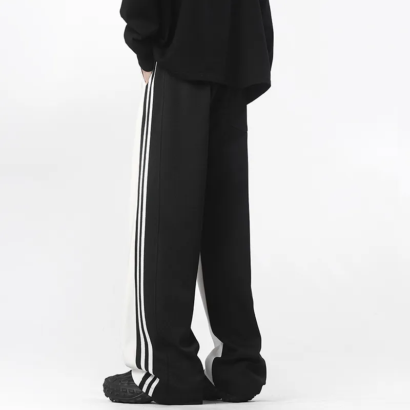 Mimx Homme Casual Pants Unisex Black White-4