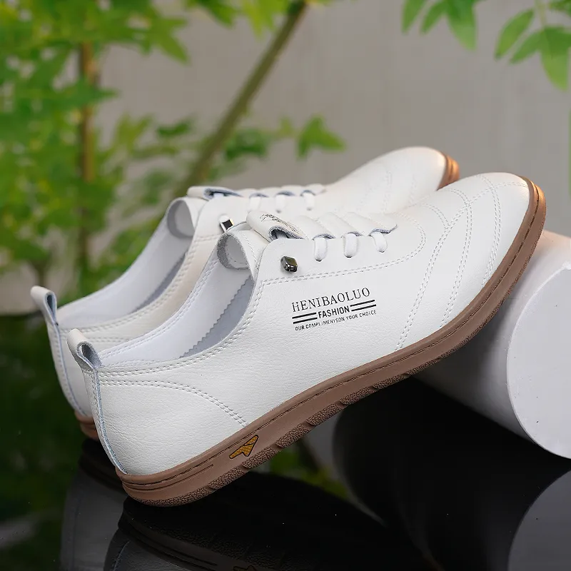 HENIBAOLUO Men's Casual Shoes Men Low Top White-10