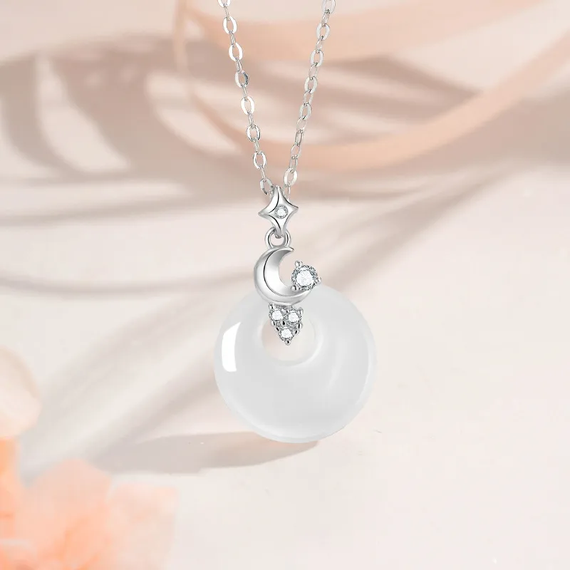 Shang Qianyi Chalcedony Jade Necklaces Women's-3