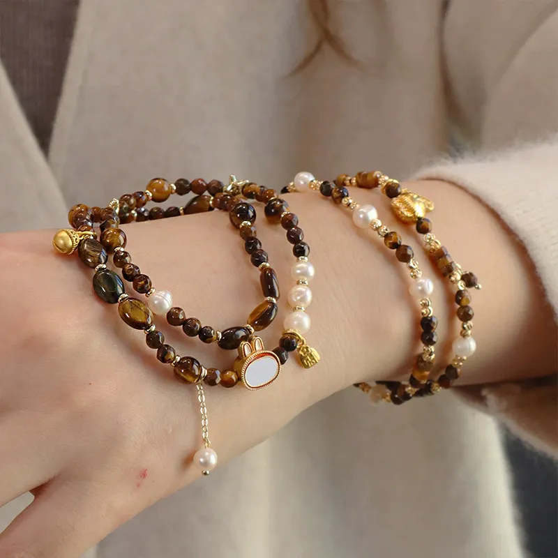Shang Qianyi Tiger's Eye Stone Jade Bracelets Women's-6