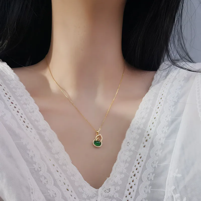 Shang Qianyi Natural Chalcedony Necklaces Women's-5