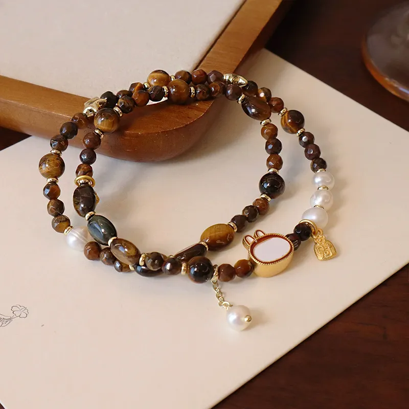 Shang Qianyi Tiger's Eye Stone Jade Bracelets Women's-5