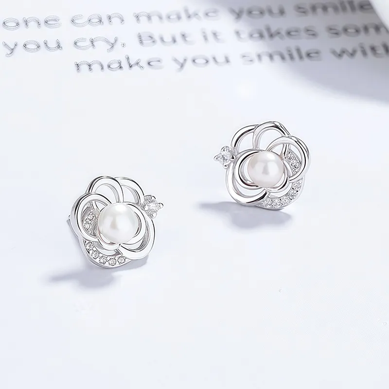 Shang Qianyi Pearl Stud Earrings Women's-1