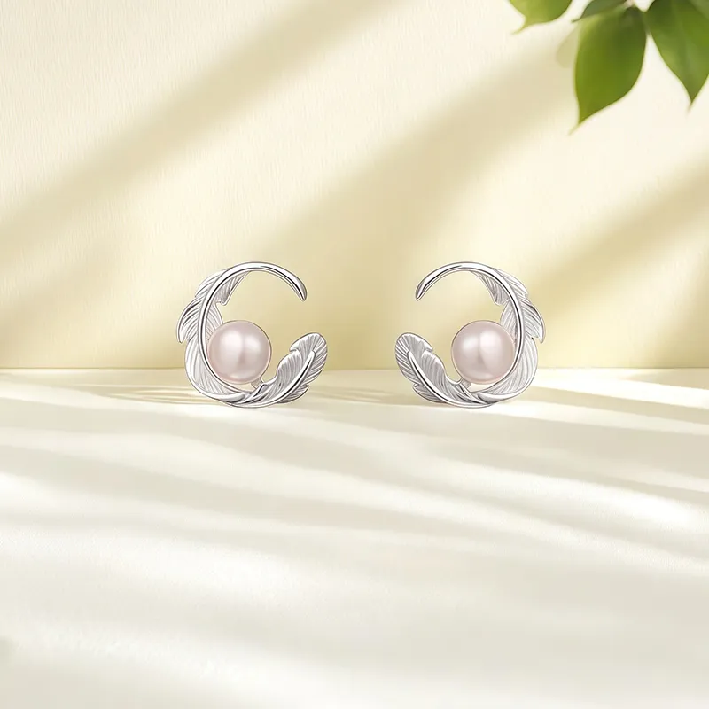 Shang Qianyi Pearl Stud Earrings Women's-1