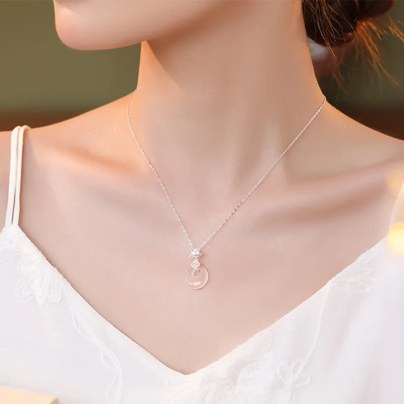 Shang Qianyi Natural Chalcedony Necklaces Women's-3