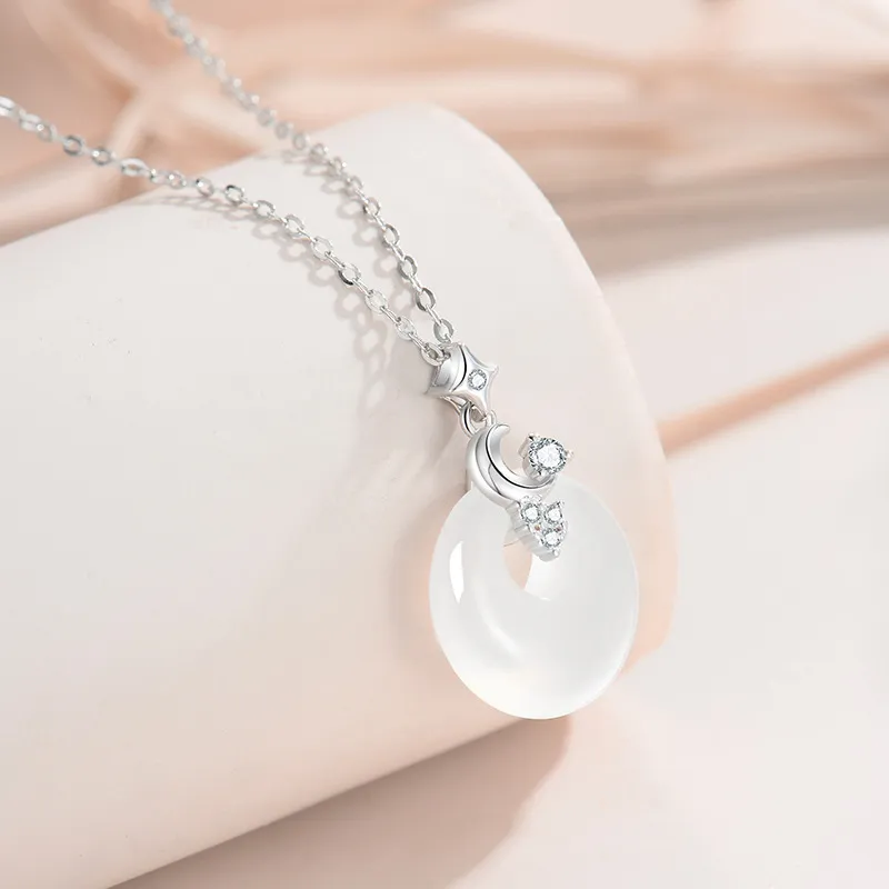 Shang Qianyi Chalcedony Jade Necklaces Women's-1