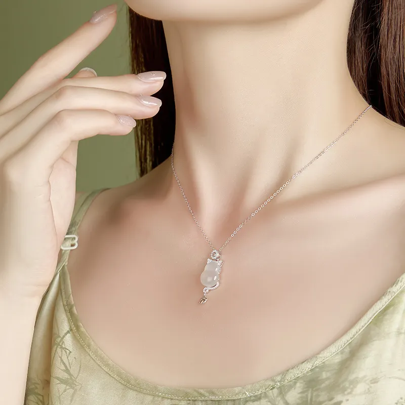 Shang Qianyi Natural Chalcedony Necklaces Women's-2