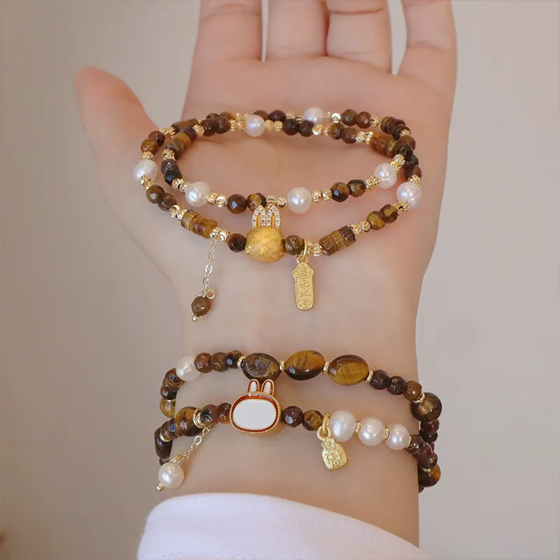 Shang Qianyi Tiger's Eye Stone Jade Bracelets Women's-3