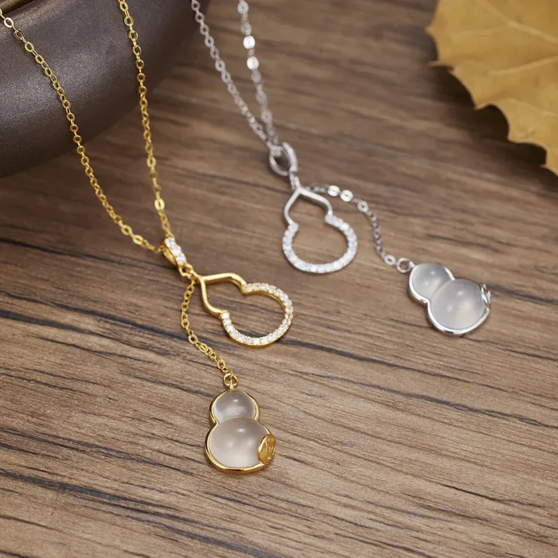 Shang Qianyi Chalcedony Jade Necklaces Women's-3
