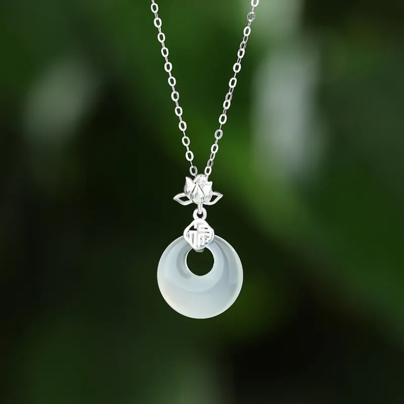 Shang Qianyi Natural Chalcedony Necklaces Women's-2