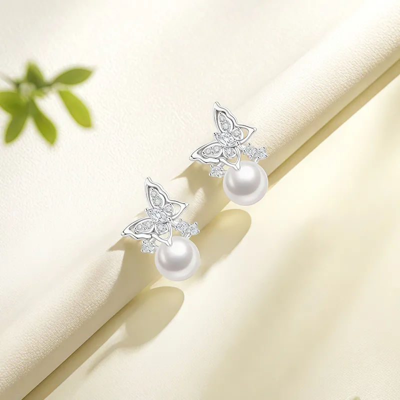 Shang Qianyi Pearl Stud Earrings Women's-1