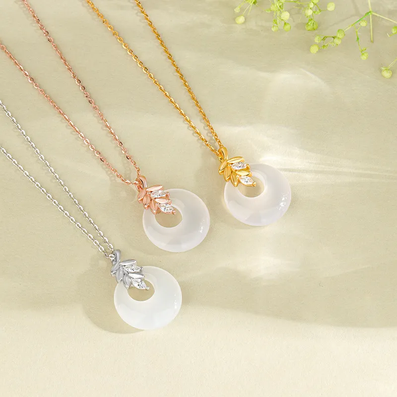 Shang Qianyi Natural Chalcedony Necklaces Women's-1