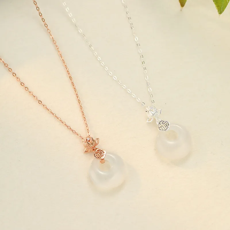 Shang Qianyi Natural Chalcedony Necklaces Women's-1