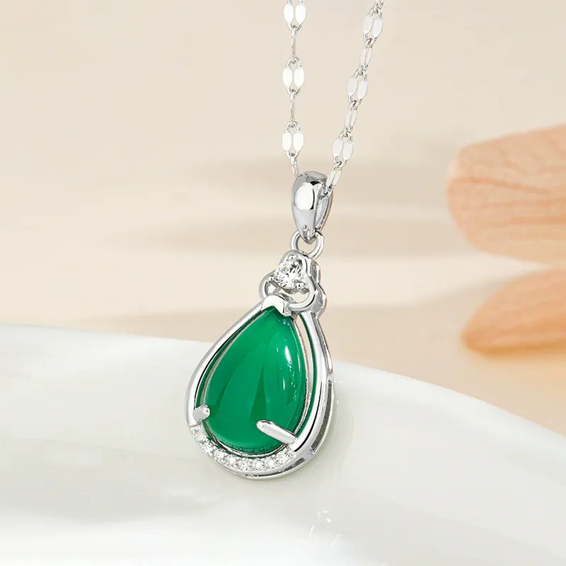 Shang Qianyi Natural Chalcedony Necklaces Women's-3