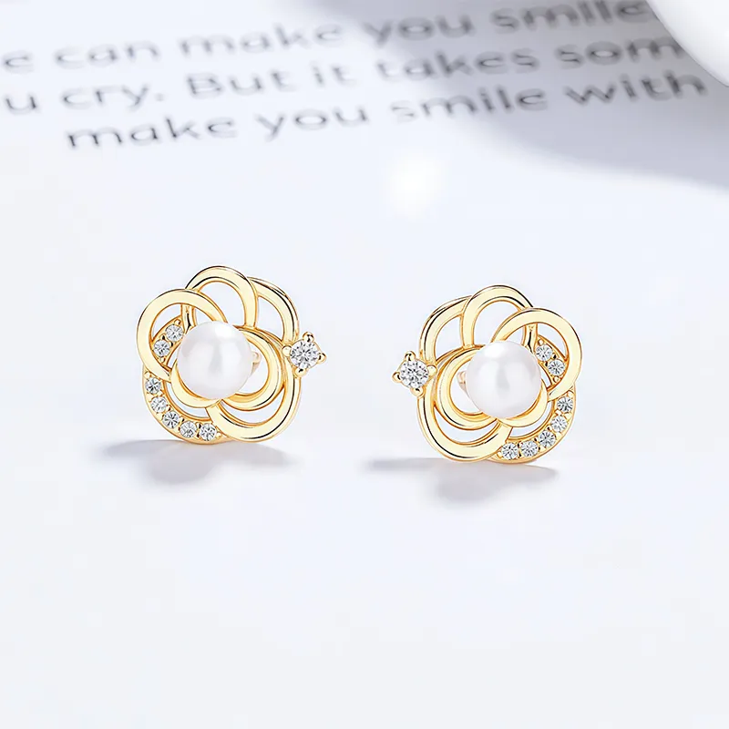Shang Qianyi Pearl Stud Earrings Women's-6