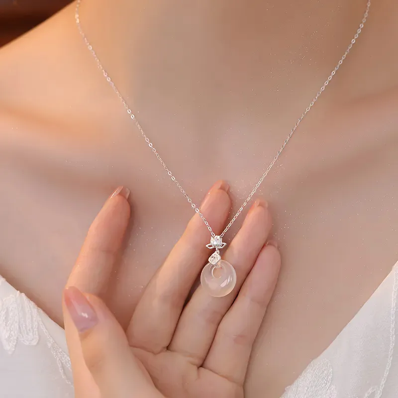 Shang Qianyi Natural Chalcedony Necklaces Women's-4