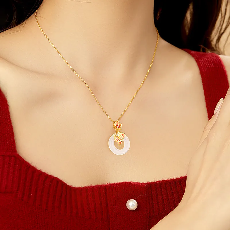 Shang Qianyi Chalcedony Necklaces Women's-4