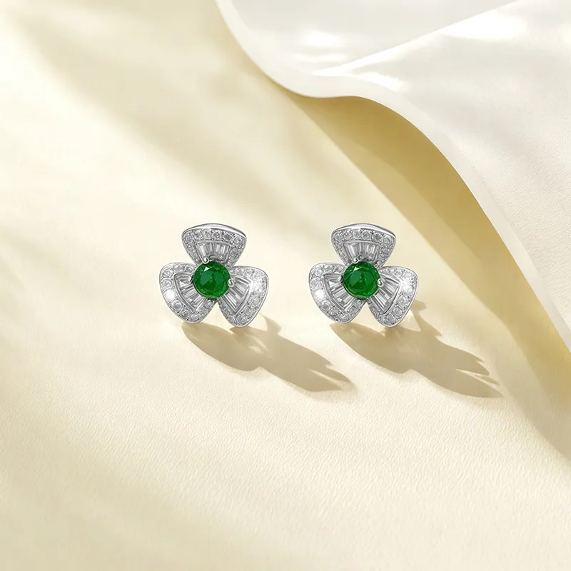 Shang Qianyi Glutinous Jade Stud Earrings Women's-2
