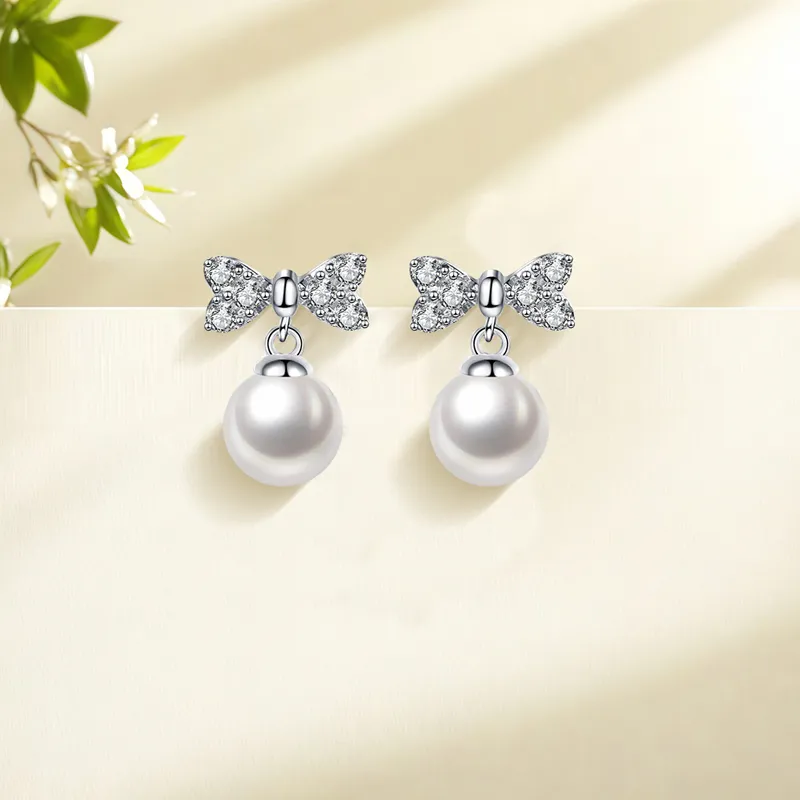 Shang Qianyi Pearl Stud Earrings Women's-1