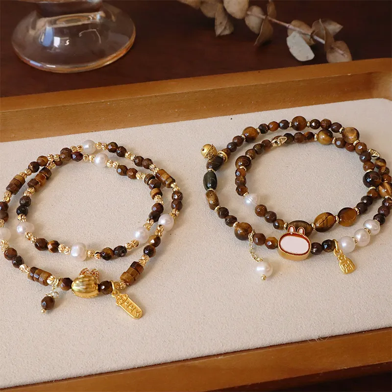 Shang Qianyi Tiger's Eye Stone Jade Bracelets Women's-1
