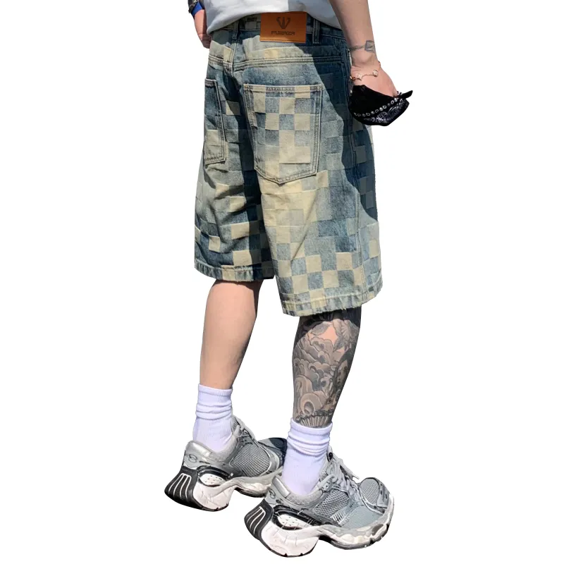 FUERZA Denim Shorts Unisex Blue-1