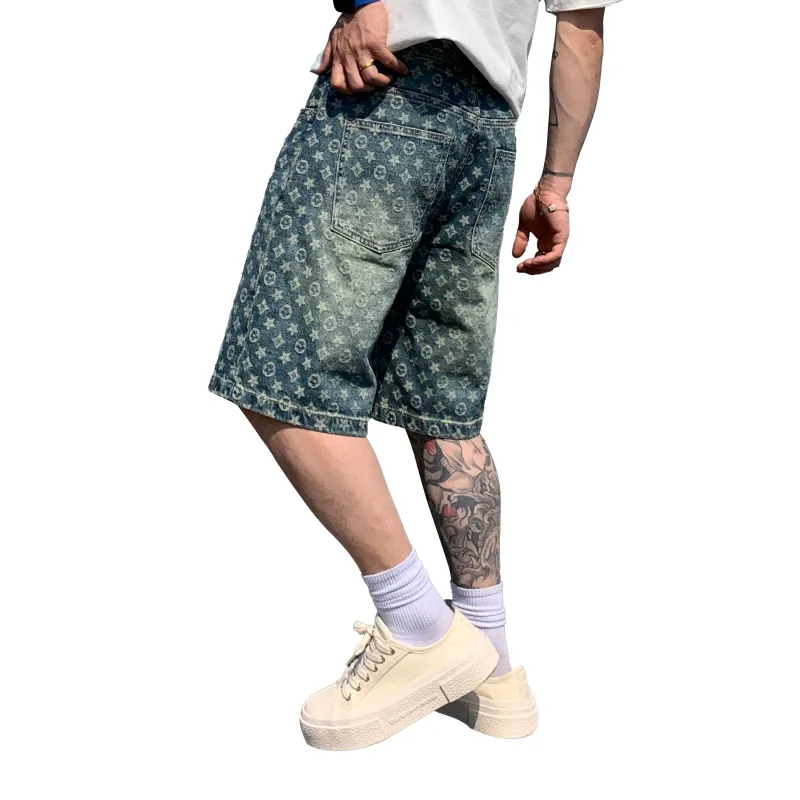 FUERZA Denim Shorts Unisex Blue-5