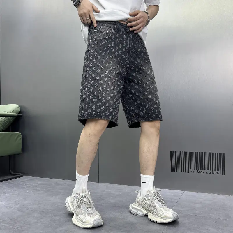 FUERZA Denim Shorts Unisex-14