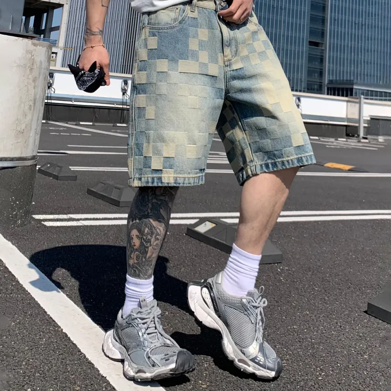 FUERZA Denim Shorts Unisex Blue-5