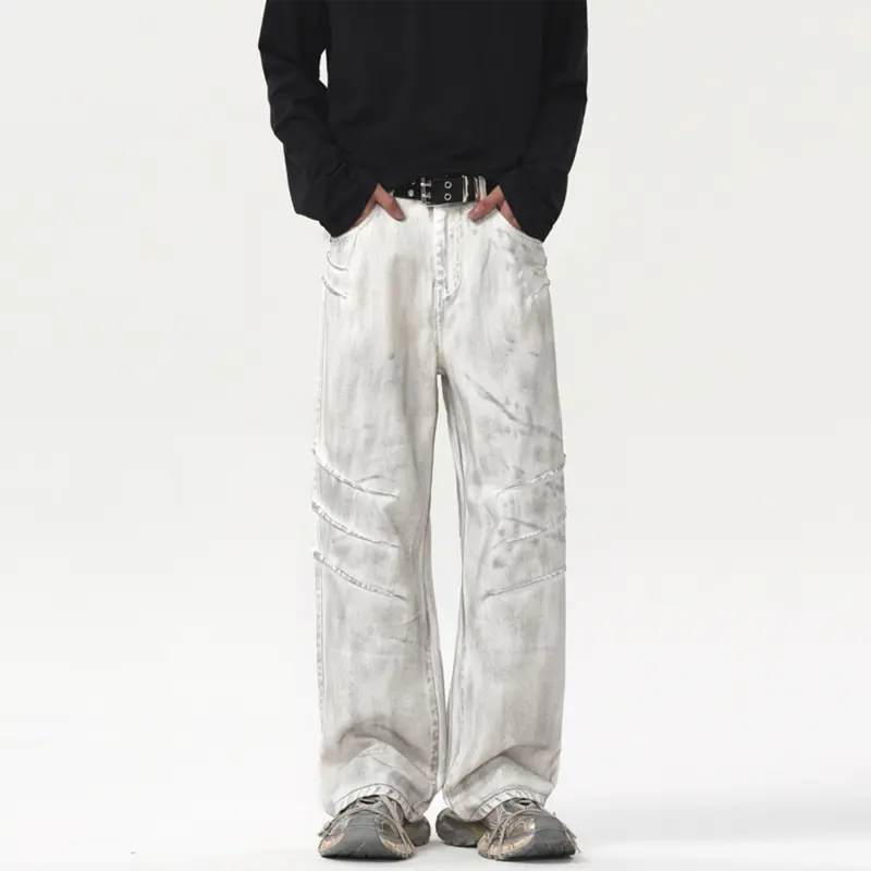 FUERZA Jeans Unisex White-2