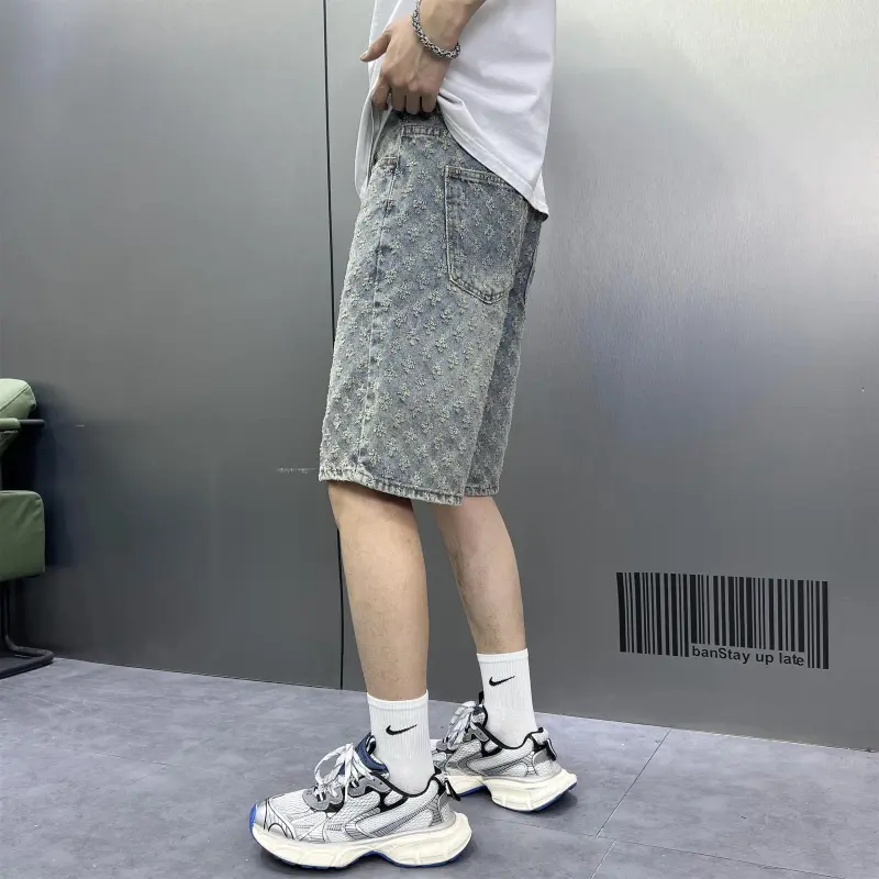 FUERZA Denim Shorts Unisex-8