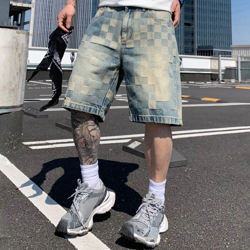 FUERZA Denim Shorts Unisex Blue-3